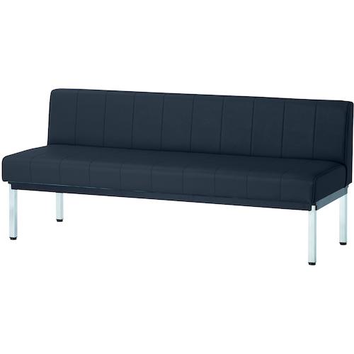 ■MIZUNO ロビーチェア背付 W1200×SH455 ブラック〔品番:MC1512TSH455BK〕【5353103:0】[法人・事業所限定][外直送元][店頭受取不可]