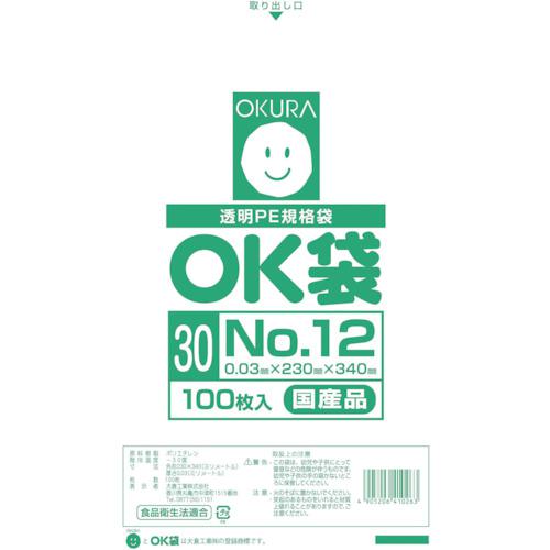 ■オークラ OK袋0.03mm12号〔品番:OK3012〕【5353144:0】[店頭受取不可]
