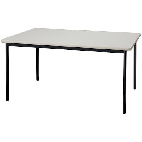 ■NAIKI ミーティングテーブル KMY型/天板:ホワイト 脚:ブラック/W1500×D900×H720〔品番:KMY1590BWH〕【5358136:0】[送料別途見積り][法人・事業所限定][外直送][店頭受取不可]