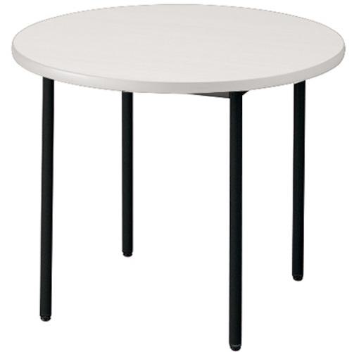 ■NAIKI ミーティングテーブル KMY型/天板:ホワイト 脚:ブラック/W900×D900×H720〔品番:KMY90RBWH〕【53..