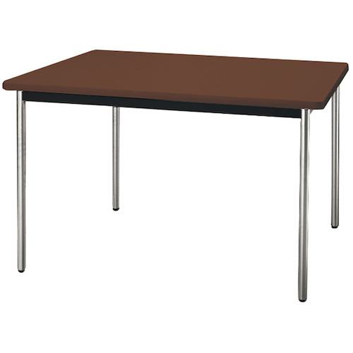 ■NAIKI ミーティングテーブル KMY型/天板:ダークウォールナット 脚:メッキ/W1200×D750×H720〔品番:KMY1275MWN〕【5362941:0】[送料別途見積り][法人・事業所限定][外直送][店頭受取不可]