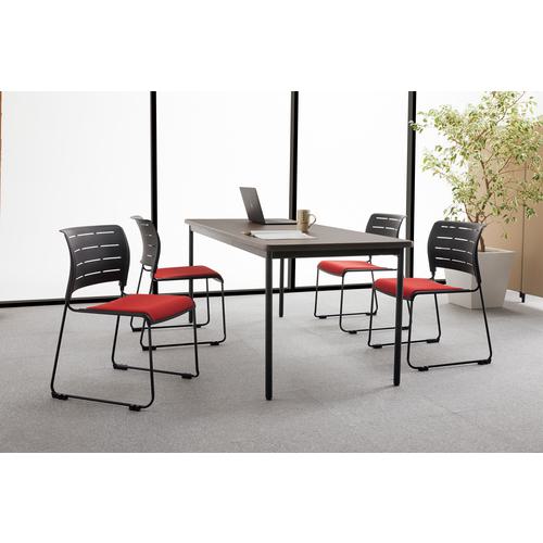 ■NAIKI ミーティングテーブル KMY型/天板:ダークウォールナット 脚:ブラック/W1200×D450×H720〔品番:KMY1245BWN〕【5367698:0】[送料別途見積り][法人・事業所限定][外直送][店頭受取不可] [3]