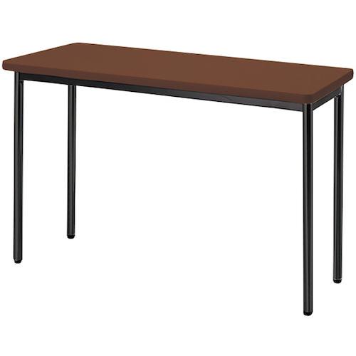 ■NAIKI ミーティングテーブル KMY型/天板:ダークウォールナット 脚:ブラック/W1200×D450×H720〔品番:KMY1245BWN〕【5367698:0】[送料別途見積り][法人・事業所限定][外直送][店頭受取不可]