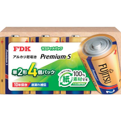 ■FDK アルカリ乾電池 単2形 プレミアムS サスティナパック《30Pk入》〔品番:LR14PS4SP〕【5370991×30:0】[送料別途見積り][法人・事業所限定][外直送][店頭受取不可]
