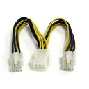 ■StarTech PC電源ケーブル/PCI Express電源分岐/15cm/6 - 6ピン/メス-オス〔品番:PCIEXSPLIT6〕【5374270:0】...