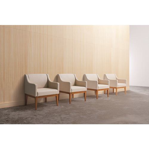 ■MIZUNO ロビーチェア1人用背無〔品番:MBC101WDGRUP1107〕【5381646:0】[法人・事業所限定][外直送元][店頭受取不可] [2]