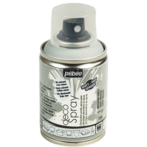 ■Pebeo デコスプレー 100ml マット色 ミディアムグレイ〔品番:093728〕【5381270:0】[店頭受取不可]