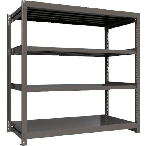 ■ICHIMAI 重量ボルトレスラック 段荷重1000Kg H1800×W1800×D900 天地4段 単体グレー〔品番:TH1000669T4〕【5385833:0】[法人・事業所限定][直送元][店頭受取不可]