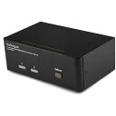 ■StarTech KVMスイッチ/2ポート/DP/2560x1600/オーディオ対応/USB 2.0 ハブ/PC パソコン CPU 切替器〔品番:SV231D...