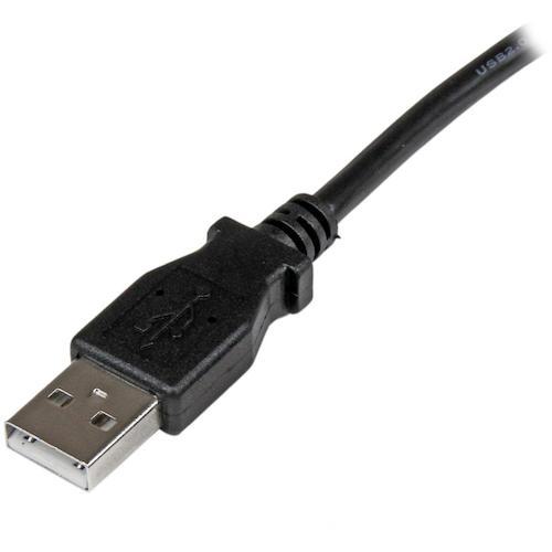 ■StarTech USB 2.0ケーブル/3m/Type-A - L型左向Type-B/480Mbps/オス-オス/ブラック/タイプB〔品番:USBAB3ML〕【5389680:0】[法人・事業所限定][外直送元][店頭受取不可]
