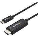 ■StarTech ディスプレイ変換ケーブル/USB-C - HDMI/1m/4K60Hz/HBR2/ブラック/ビデオコンバーター〔品番:CDP2HD1MBNL...