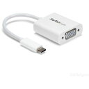 ■StarTech ディスプレイアダプター/USB-C - VGA/1920x1200/14cmケーブル/ホワイト/ビデオ 変換コンバーター〔品番:CDP2VG...