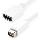 ■StarTech ディスプレイ変換ケーブル/Mini DVI - HDMI/20cm/オス-メス/ホワイト/ビデオコンバーター〔品番:MDVIHDMIMF〕【...