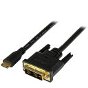 ■StarTech ディスプレイ変換ケーブル/Mimi HDMI - DVI-D/2m/1920x1200/ブラック/ビデオコンバーター〔品番:HDCDVIMM...