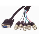 ■StarTech VGAケーブル/VGA - RGBHV変換/1.8m/VGA - 5x BNC/オス-オス/ディスプレイケーブル〔品番:VGABNC5〕【5...