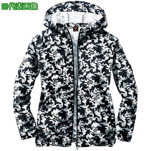 ■自重堂 空調服長袖ブルゾン ブラツクカモフラ L〔品番:74170142L〕【5390768:0】[送料別途見積り][掲外取寄][店頭受取不可]