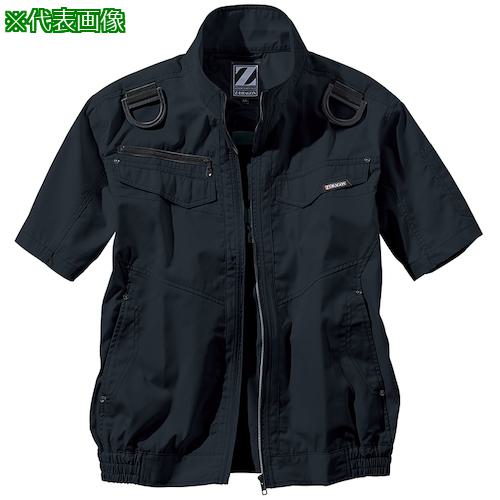 ■自重堂 空調服半袖ブルゾン シツクブラツク 5L〔品番:741301315L〕【5390777:0】[送料別途見積り][掲外取寄][店頭受取不可]