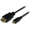 ■StarTech ディスプレイ変換ケーブル/Micro HDMI - HDMI 1.4/2m/4K30Hz/ブラック/ビデオコンバーター〔品番:HDADMM2...