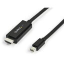 ■StarTech ディスプレイ変換ケーブル/mDP 1.2 - HDMI 1.4/3m/4K30Hz/ブラック/ビデオコンバーター〔品番:MDP2HDMM3M...