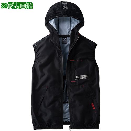 ■自重堂 空調服ベスト ブラツク SS〔品番:74250044SS〕【5392282:0】[送料別途見積り][掲外取寄][店頭受取不可]