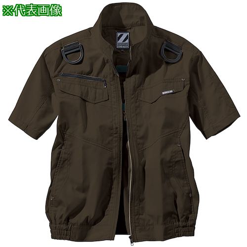 ■自重堂 空調服半袖ブルゾン オリ-ブ 5L〔品番:741300095L〕【5393897:0】[送料別途見積り][掲外取寄][店頭受取不可]