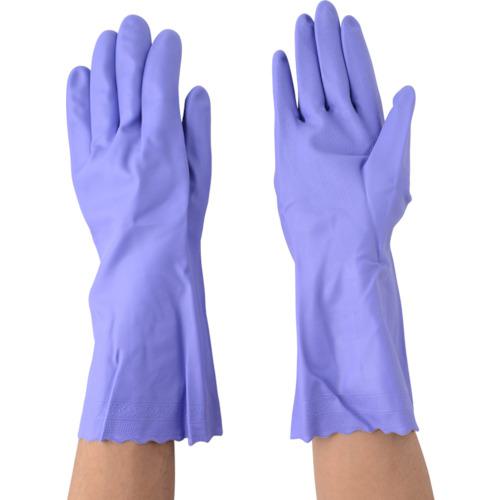 ■エステー モデルローブNO100ビニールNP厚手(裏植毛)Lバイオレット〔品番:NO100LV〕【5414199:0】[店頭受取不可]