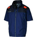 ■NSP ND-1132 Nクールウェア 半袖 上部ファン フルハーネス (服 L) ネイビー・チタン・タチエリ〔品番:8214487〕【5429332:0】[...