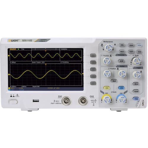 ■ヤマト OWON SDS1000シリーズ デジタル オシロスコープ 100MHz 2CH〔品番:SDS1102〕【5506966:0】 送料別途見積り 掲外取寄 店頭受取不可