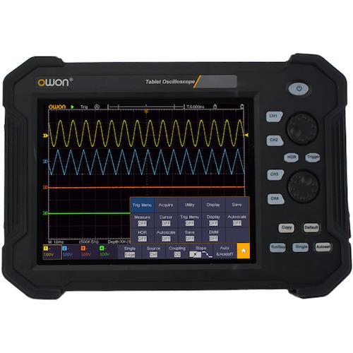 《メーカー》ヤマト科学（株）《品番》TAO3104《特長》●バッテリー駆動の大画面、高性能タブレット型オシロスコープです。●8000mAhの大容量バッテリーを内蔵、5時間連続動作可能でAC電源のない現場やフィールドでも、簡単に波形測定することができます。●8インチの大画面にもかかわらず、約1.7kgと軽量なので搬送性にも優れています。《用途》●波形の分析、高速現象の観測、過渡現象の観測、電気計測、点検用、バグ解析などに。《仕様》●メモリー長:40M●垂直分解能(bit):8●周波数帯域:100MHz●チャンネル数:4《仕様2》●帯域幅100MHz●分解能14ビット●メモリ長40M●サンプルレート1GS／s●波形リフレッシュレート:45000wfms／s●ディスプレイ8インチ●外形寸法(幅×奥行×高さ)(mm)270×48×191●重量約1.7kg●USBデバイス《原産国（名称）》中国《材質／仕上》《セット内容／付属品》●プローブ(チャンネル数分)●USBケーブル●クイックガイド●電源コード●アダプター●CD-ROM●マルチメーターリード●拡張モジュール●BNC-SAM●スタンド《注意》●感電や火災や本製品または接続機器の損傷を防ぐため、ご使用の際には取扱説明書をよくお読みいただきご使用ください。《JANコード》4570194092458《本体質量》1.7kg※こちらの商品は送料無料対象外です。※「送料無料」と表示されても別途送料が必要となりますのでご注意ください。ヤマト　OWONタブレット・オシロスコープ（TAO3104，100MHz，4CH）〔品番：TAO3104〕[注番:5522077][本体質量：1.7kg]《包装時基本サイズ：120.00×380.00×250.00》〔包装時質量：3.55kg〕分類》測定・計測用品》工業用計測機器》マルチメーター☆納期情報：取寄管理コード(005) メーカー直送品 (欠品の場合有り)