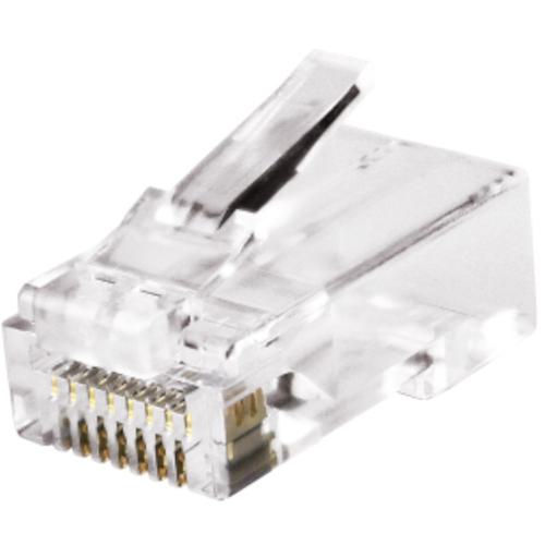 ■JEFCOM カテゴリー5eモジュラープラグ(貫通タイプ)〔品番:TPMJS808TC〕【5525490:0】[送料別途見積り][掲外取寄][店頭受取不可]