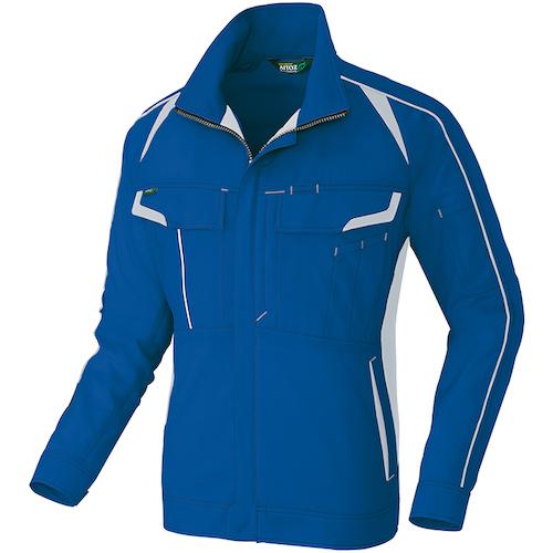 ■アイトス 春夏長袖ストレッチブルゾン(エコワーカーストレッチ) ブルー L〔品番:AZ1930006L〕【5546308:0】[送料別途見積り][掲外取寄][店頭受取不可]