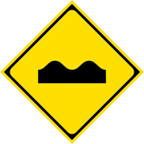 ■グリーンクロス 警戒標識 M209-3 路面凹凸あり マグネット600角〔品番:6300039396〕【5547715:0】[送料別途見積り][法人・事業所限定][外直送][店頭受取不可]