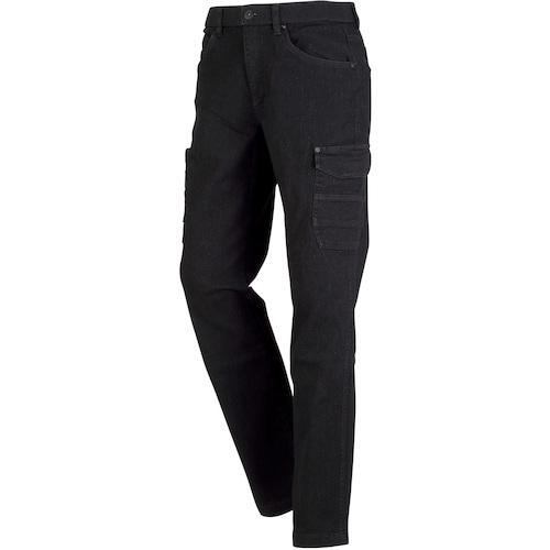 ■カジメイク 激ラクデニム防寒パンツ ブラック M〔品番:829091M〕【5548360:0】[送料別途見積り][掲外取寄][店頭受取不可]