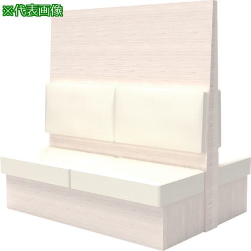 ■TRUSCO ミーティングベンチダブル H1500XW1200XD1150木目ホワイト 生地レザーホワイト〔品番:MBW54WLW〕【5568073:0】[送料別途見積り][法人・事業所限定][直送][店頭受取不可]