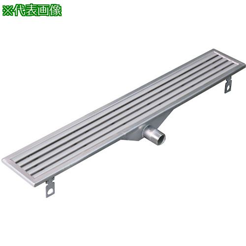 ■カネソウ 排水ユニット 樹脂製スリット すきま6mm 細目タイプ 屋内用 ステンレス製トラフ 中央部排水 よこ引き用 150角タイル用 グレー〔品番:SEDPC1509GRAY〕【5640186:0】[法人・事業所限定][外直送元][店頭受取不可]