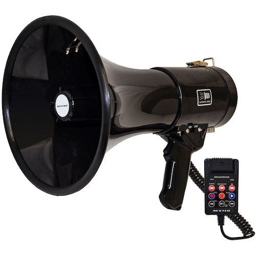 ■F.R.C. 大音量 メガホン型拡声器〔品番:NXBV50W〕【5642693:0】[送料別途見積り][法人・事業所限定][外直送][店頭受取不可]