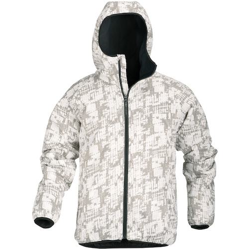 ■カジメイク 中綿ストレッチプリントパーカ 白ブラシ L〔品番:827402L〕【5655408:0】[送料別途見積り][掲外取寄][店頭受取不可]