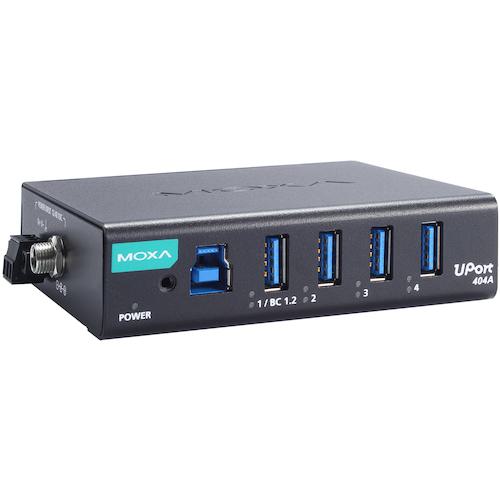 ■MOXA UPort 404A/JP 4ポート産業グレードUSB 3.2ハブ〔品番:UPORT404AT〕【5659073:0】[法人・事業所限定][外直送元][店頭受取不可]