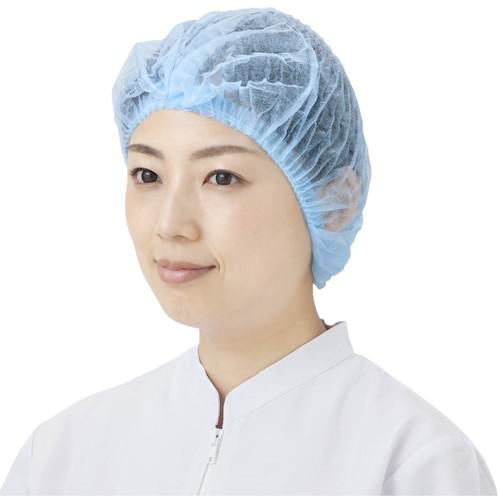 ■バリアローブ モブキャップ2ブルー(100枚入)《12箱入》〔品番:NO.2802〕【5672787×12:0】[法人・事業..