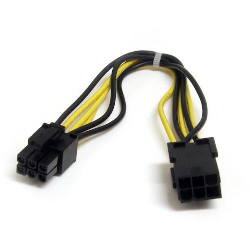 ■StarTech PC電源ケーブル/PCI Express電源延長/20cm/6 - 6ピン〔品番:PCIEPOWEXT〕【5723278:0】[法人・事業所限定][外直送元][店頭受取不可]