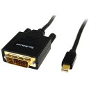 ■StarTech ディスプレイ変換ケーブル/mDP 1.2 - DVI/1.8m/1080p/パッシブ変換/ブラック/ビデオコンバーター〔品番:MDP2DVI...
