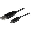 ■StarTech USB 2.0ケーブル/1m/Type‐A - Micro-B/480Mbps/オス-オス/ブラック/マイクロB〔品番:USBAUB1MBK...