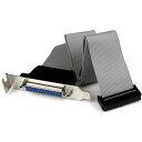 ■StarTech マザーボード接続パラレルポート増設ケーブル/40cm/DB25 - IDC26/ロープロファイル対応ブラケット付き〔品番:PLATE25F1...