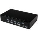 ■StarTech KVMスイッチ/4ポート/VGA/1Uラックマウント対応/PC パソコン CPU 切替器〔品番:SV431DUSBU〕【5726540:0】...