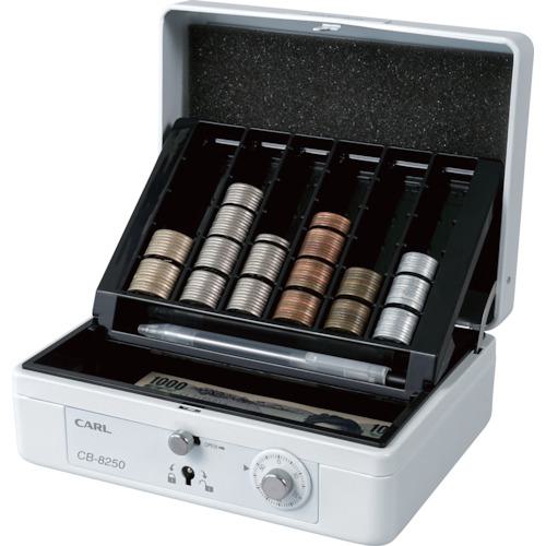 ■カール 手提げ金庫 キャッシュボックス ホワイト A6サイズ〔品番:CB8250W〕【5780897:0】[店頭受取不可]