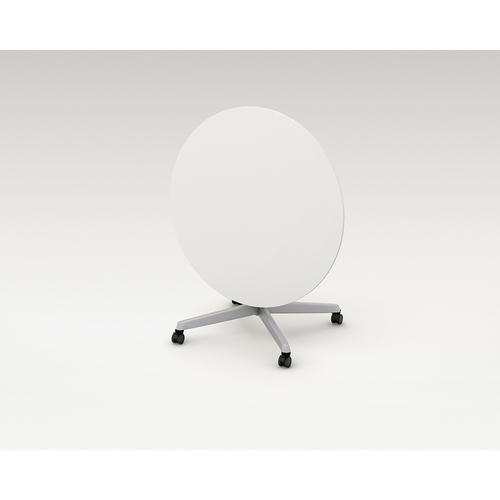 ■NAIKI フラップテーブル KHC型/天板:ホワイト 脚:シルバー/W900×D900×H720〔品番:KHCJ90RCFSWH〕【5794564:0】[送料別途見積り][法人・事業所限定][外直送][店頭受取不可] [2]