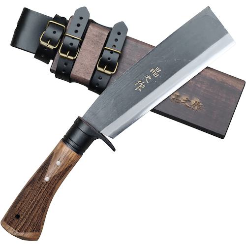 ■グリーンクロス 登山鉈・黒両刃 黒ツバ輪〔品番:6300045058〕【5797220:0】[送料別途見積り][法人・事..