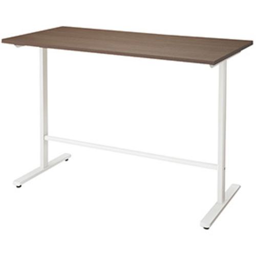 ■NAIKI ミーティングテーブル(配線無/直線テーブル ハイタイプ モプト MP型/天板:ショコラアッシュ 脚:..