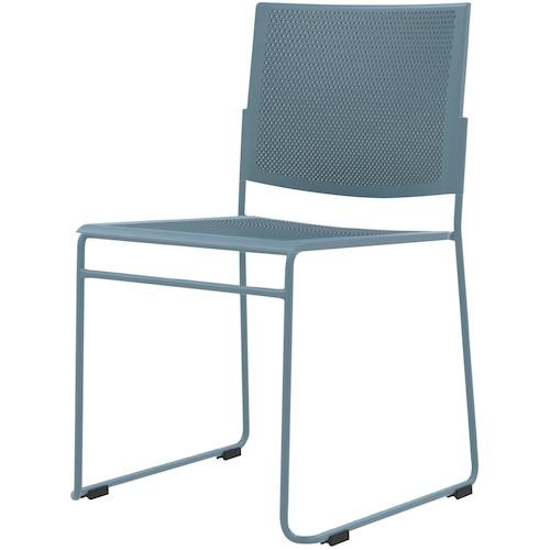 ■IRIS ミーティングチェア ”ST60シリーズ”《塗装フレームタイプ》 ブルー〔品番:ST60TBL〕【5800195:0】[送料別途見積り][法人・事業所限定][外直送][店頭受取不可]