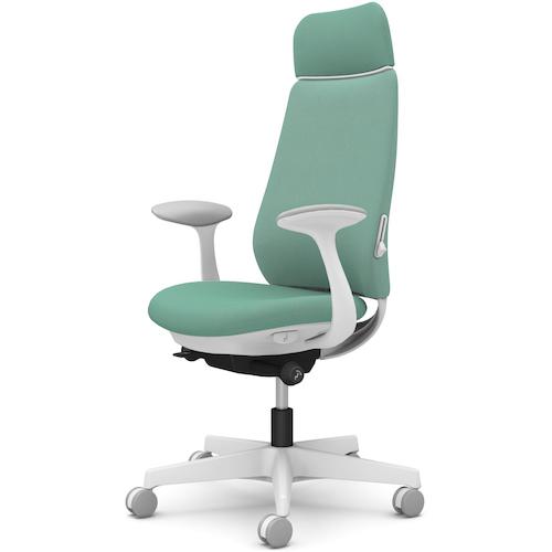 ■OKAMURA ポータム,固定肘,背クッション,EXスタンダードタイプ,ホワイトボディ,ハンガー無,ランバー有,ナイロンキャスター〔品番:CF27XZFKY6〕【5838802:0】[送料別途見積り][法人・事業所限定][外直送][店頭受取不可]